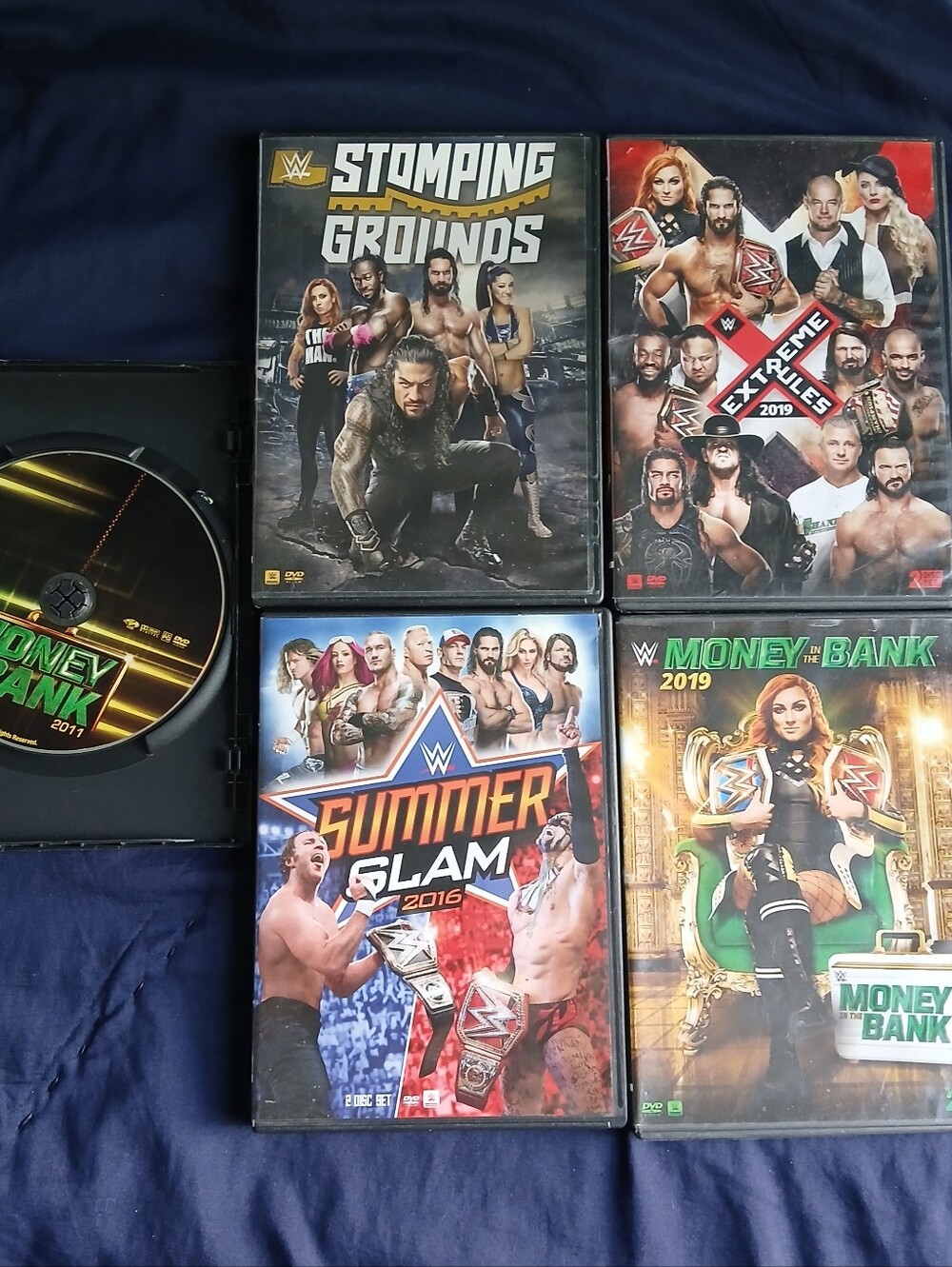 WWE Stomping Grounds / SummerSlam / Money in the Bank DVD Lot -